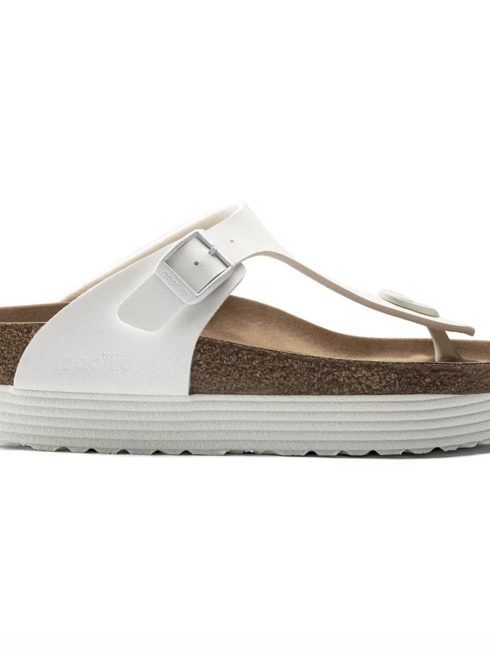 Birkenstock Gizeh Platform Vegan Sandals – White – Size EU 38 (US 7–7.5) - Picture 12 of 15